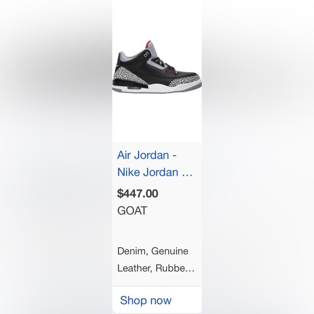 Air Jordan 3 retro OG black cement